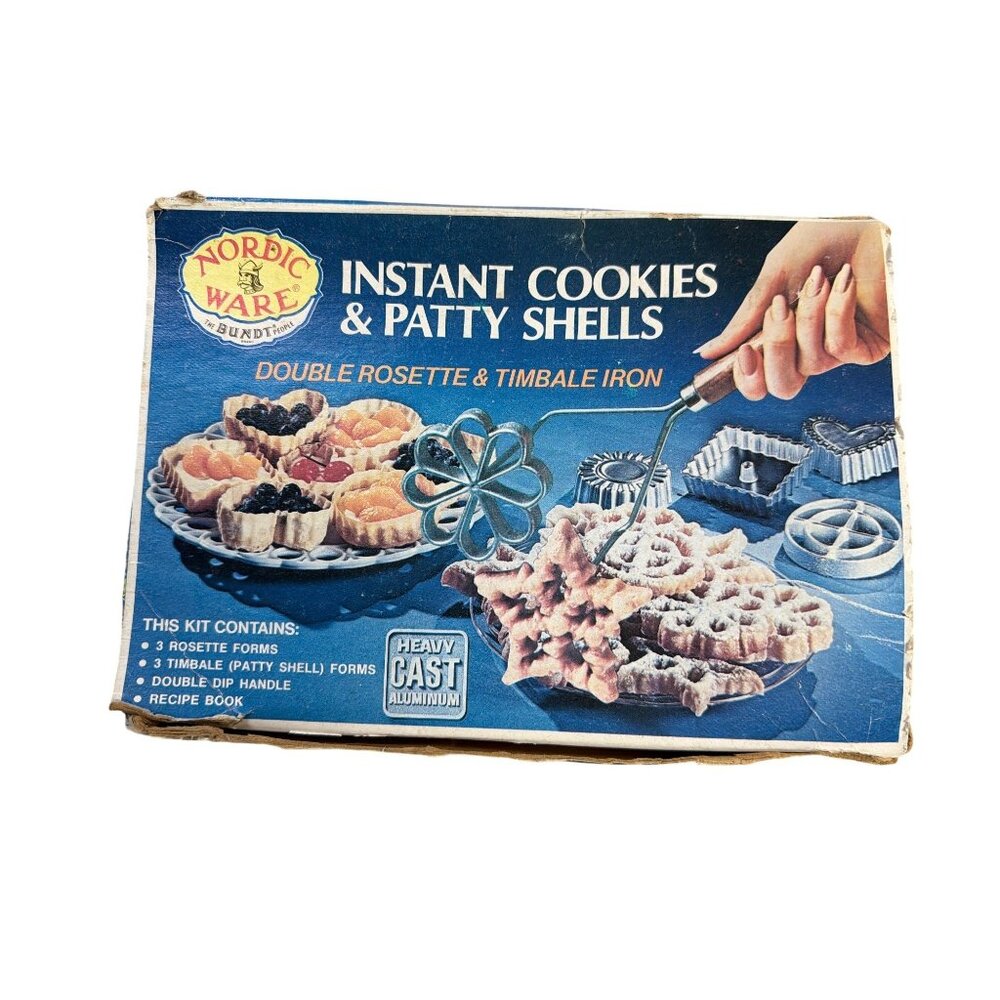 Vintage1970's Nordic Ware Double Rosette & Timbale Iron Instant Cookies Patty Sh